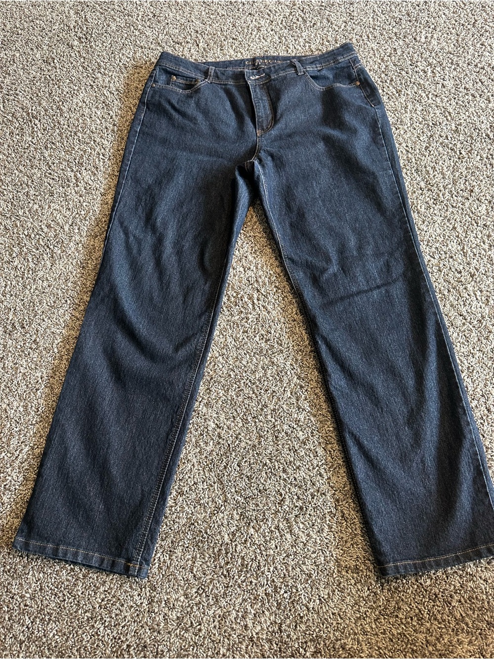 Classic Dark Blue womens Straight-Leg charter club jeans size 16